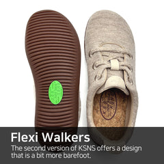 KSNS Barefoot Shoes Flexi Walkers Wool Beige (Low)