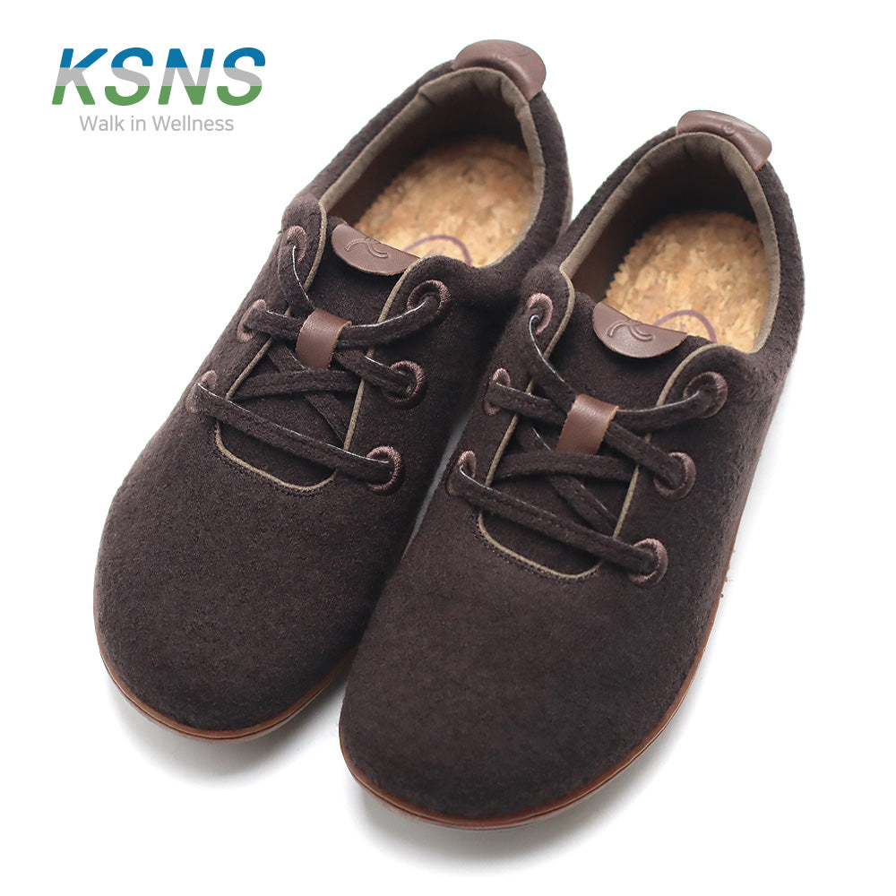 KSNS Barefoot Shoes Flexi Walkers Wool Brown (Low)