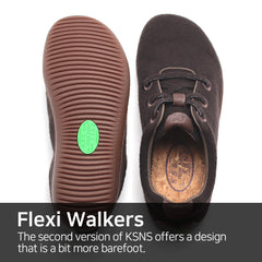 KSNS Barefoot Shoes Flexi Walkers Wool Brown (Low)